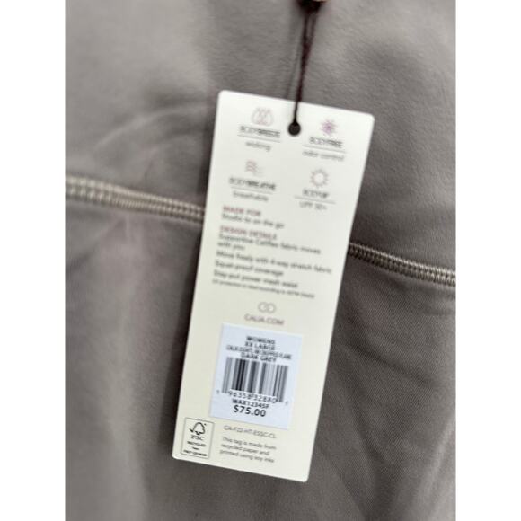 Calia Pants Women XXL NWT Dark Grey Essentials High Rise Cropped Flare - Picture 7 of 9